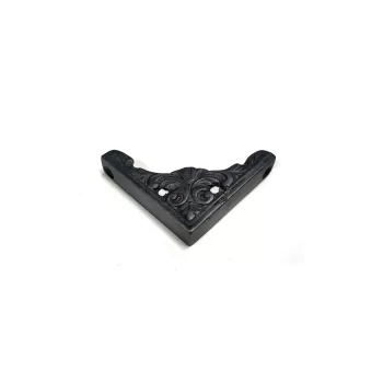 Antika Tarz Dekoratif Pirinç Köşe Süsü - 58x58 Mm, Oksit