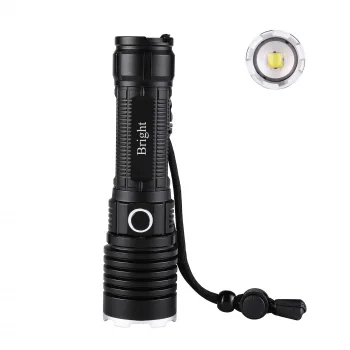 Bright Ght-5761 Xp90 Led 3 Mod Zoomlu Yağmur Suyu Geçirmez Şarjlı El Feneri 26650 Pilli