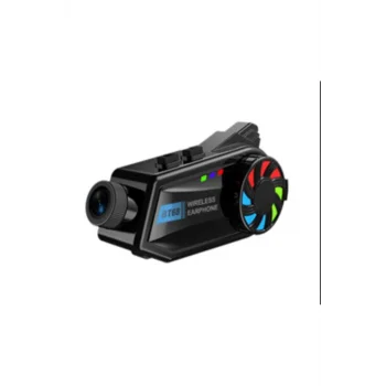 Bt68 Motosiklet Kask Bluetooth Kulaklık 1080p Kamera Ses Kontrolü Video Kayıt Özellikli İntercom