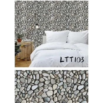 Çakıl Taşı Desenli Yapışkanlı Kaplama Kağıdı  Büyük Boy 3 Metre