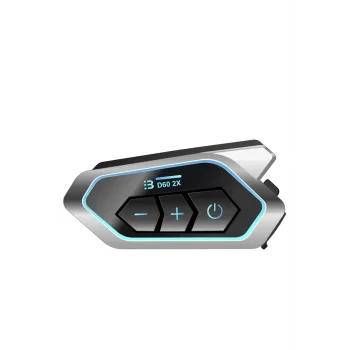 D60 2x Motosiklet Kask Kulaklığı Bluetooth Intercom Rgb Işıklı 2 Intercom Bağlantılı