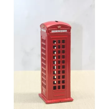 Dekoratif Metal Telefon Kulübesi Kumbara Alk3468