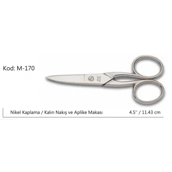 Europe Kalın Nakış Makası Süper Kalite No:4.5 11,43 Cm