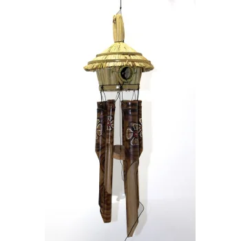 Hasır Kuş Yuvalı Bambu Çan 3dıarta-13