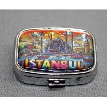İstanbul Temalı İlaç Kutusu Anahtarlık Alk4371