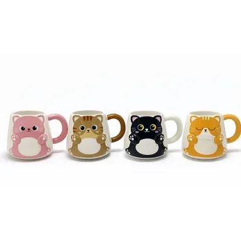 Özel Tasarım 3d Kedi Figürlü Kupa Bardak Alk5031