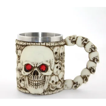 Paslanmaz Çelik Kurukafa Kupa Bardak Alk2593