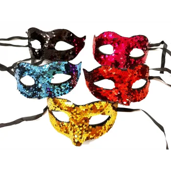 Siyah Renk Lazer Kesim Üzeri Kristal Taşlı Metal Lüks Maske Balo Parti