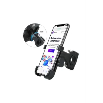 Alüminyum Gövdeli Metal Gidon Bağlantılı Motosiklet Telefon Tutucu 7 İnç Xl
