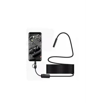 Endoskop Yılan Video Kamera Led’li 10 Metre 7 Mm Sert Kablo