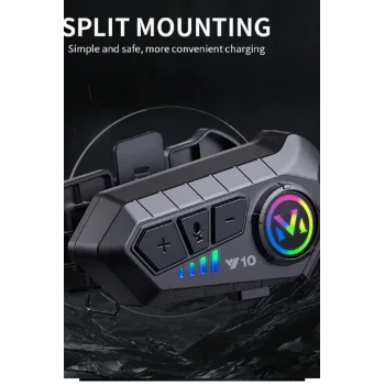Y10 Kask Kulaklık Bluetooth Motosiklet Kulaklık 5,3 Bluetooth Intercom Motorsiklet Kulaklık