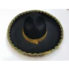 Altın Renk Şeritli Meksika Mariachi Latin Şapkası 55 Cm Çocuk