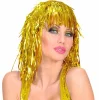 Altın Sarısı Işıltılı Metalize Parti Peruğu
