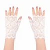 Beyaz Dantel Parmaksız Kısa Eldiven