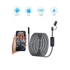Endoskop Yılan Video Kamera Ios Ve Android Uyumlu Led’li 10 Metre 8 Mm Sert Kablo 2mp