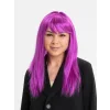 Fuşya Renk Düz Kesim Uzun Parti Peruğu Takma Saç