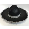 Gümüş Renk Şeritli Meksika Mariachi Latin Şapkası 55 Cm Çocuk