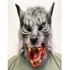 Kafaya Tam Geçmeli Lateks Dil Çıkaran Mavi Gözlü Kurt Maskesi