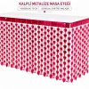 Kalpli Metalize Masa Eteği Kırmızı 75x300 Cm