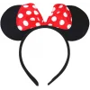 Kırmızı Fiyonklu Minnie Mouse Taç Fare Tacı Kafa Bandı