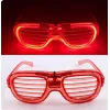 Kırmızı Led Işıklı Parti Gözlüğü - Neon Glow Şerit Gözlük 3 Modlu