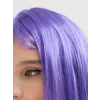 Lila Renk Uzun Düz Parti Peruğu