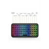 Mini Klavye Smarttv Işıklı Bluetooth Kablosuz Televizyon Ps3 Dizüstü Tabletler Ve Telefonlar İçin