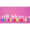 Rengarenk Happy Birthday Yazılabilen Doğum Günü Mumu