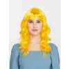 Sarı Renk Uzun Dalgalı Parti Peruğu