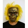 Wild Skull - Bakır Kafatası Sarı Saçlı İskelet Maske