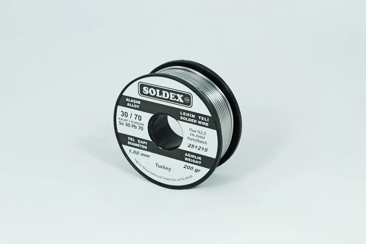 30-70 Lehim Teli 200 Gr 1,6 Mm Sn:30 - Pb:70