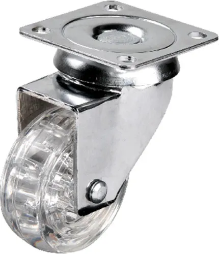 301 - 50x20 Mm Şeffaf Makaralı Tablalı Teker