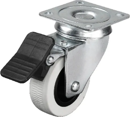 334 - 50x20 Mm Çift Bilyalı Tablalı Frenli Teker 4 Adet