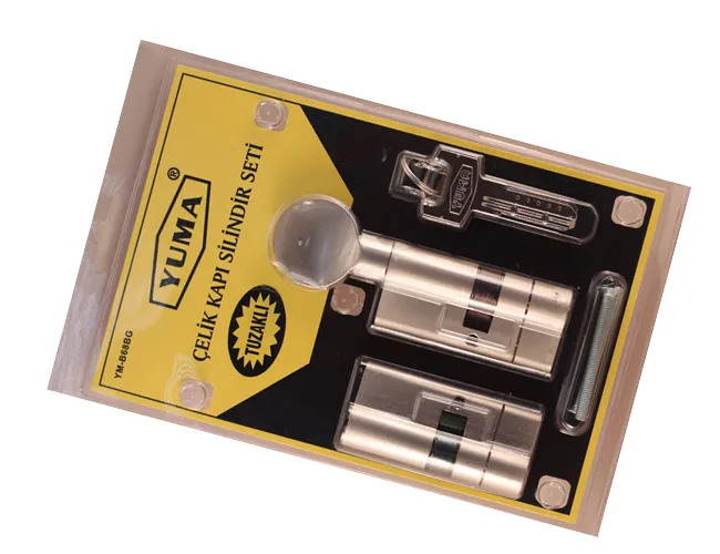 68mm Mandallı Çelik Kapı Tuzaklı Barel Seti - Sarı