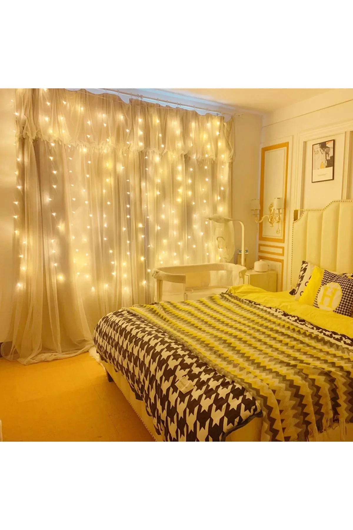 8 Function Fairy Curtain Led Remote Control Log Curtain Fairy Led (3 Mt X 3 Mt)
