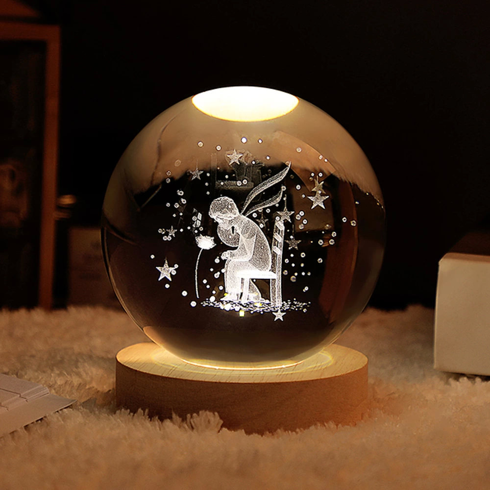 Night Lamp With Wood Bottom Usb