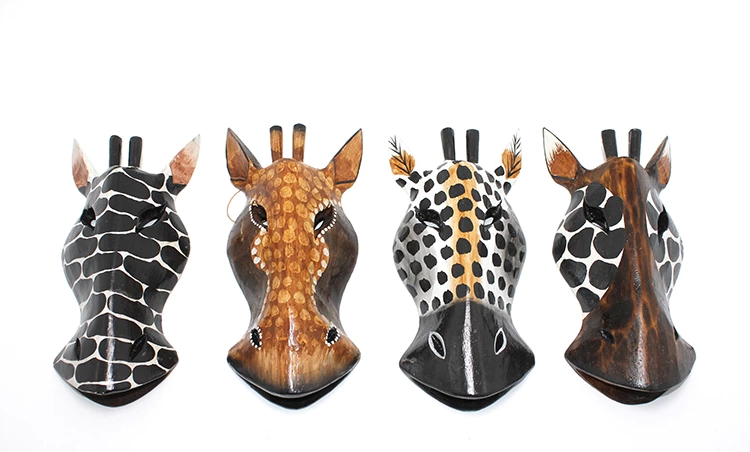 Wooden Dua Suspended 20 Cm Zebra Mask 3galıleo-4