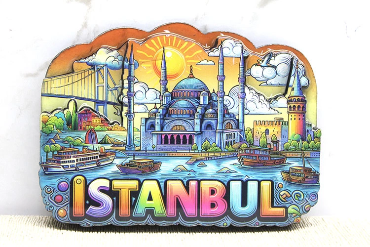 Ahşap İstanbul Temalı Magnet Alk4366