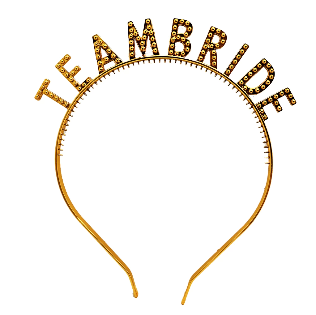 Gold Color Team Bride Crown – Bride And Nedime Taci