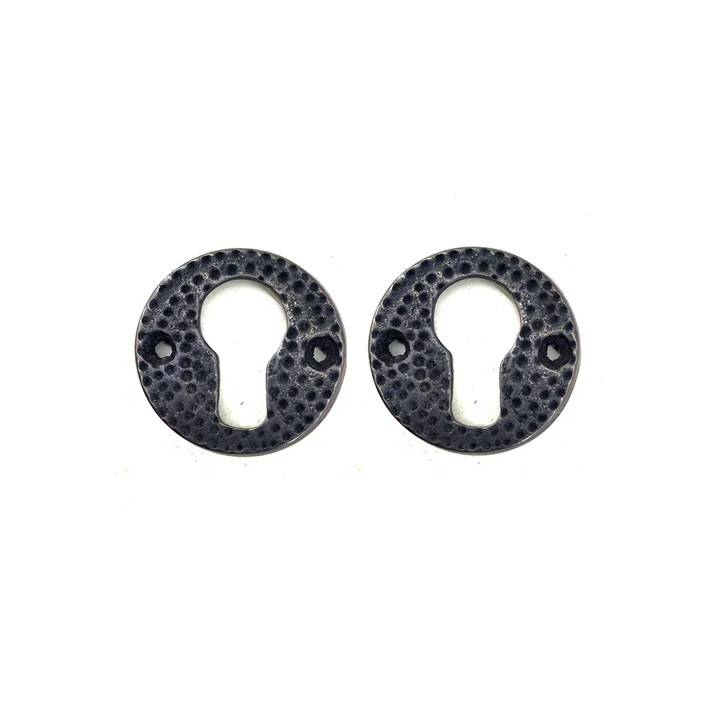 Antika Tarz Dekoratif Pirinç Oda Kilit Rozeti - 49mm, Oksit