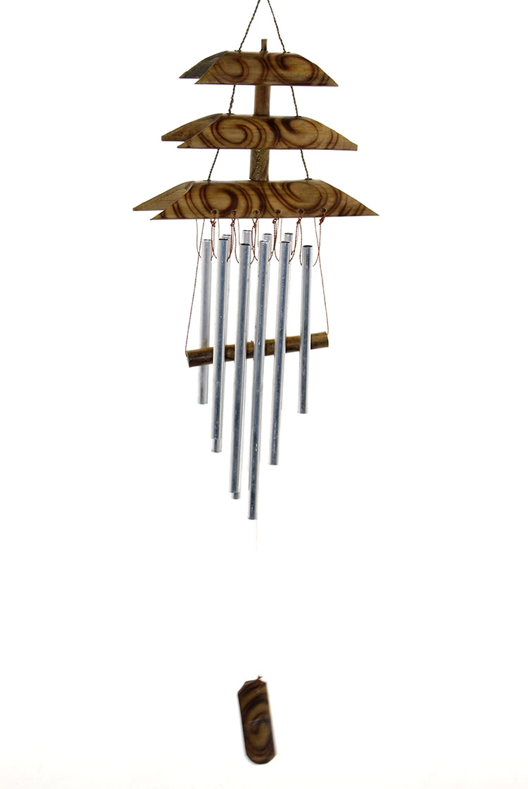 Bamboo Metal Bell Wind Bell Repot-4