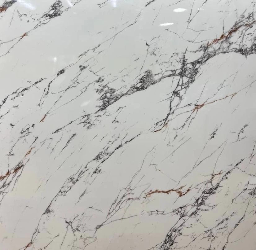 White Marble Pattern Adhesive Coating Paper Large Size 5 Meters