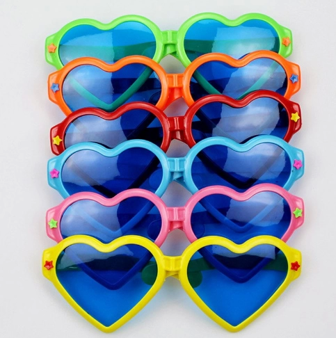 Mega Size Large Heart Shaped Party Glasses 12 Pcs Color