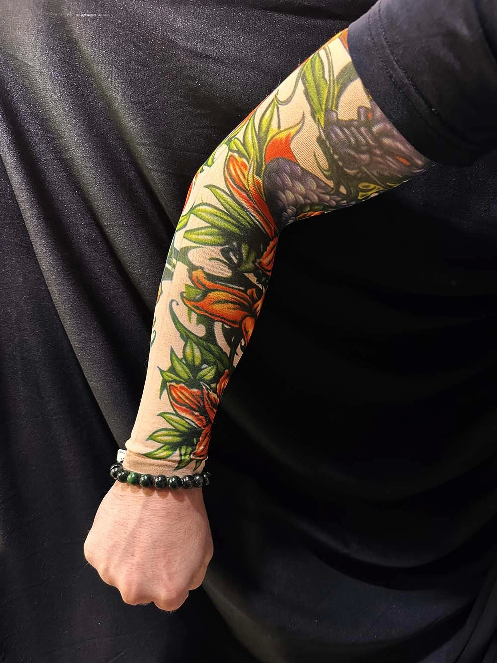 Socks Tattoo Wearable Sleeve Leg Tattoo Likra 2 Pcs Model 25