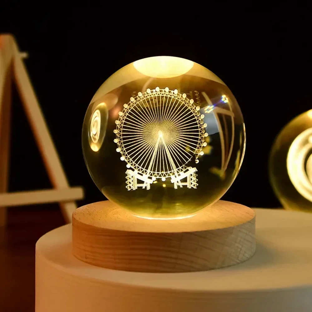Rotation Cabinet With Design Light Glass Globe