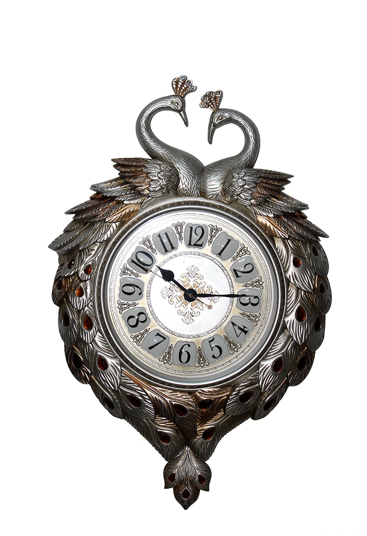 Wall Suspended Peacock Clock Alk1673
