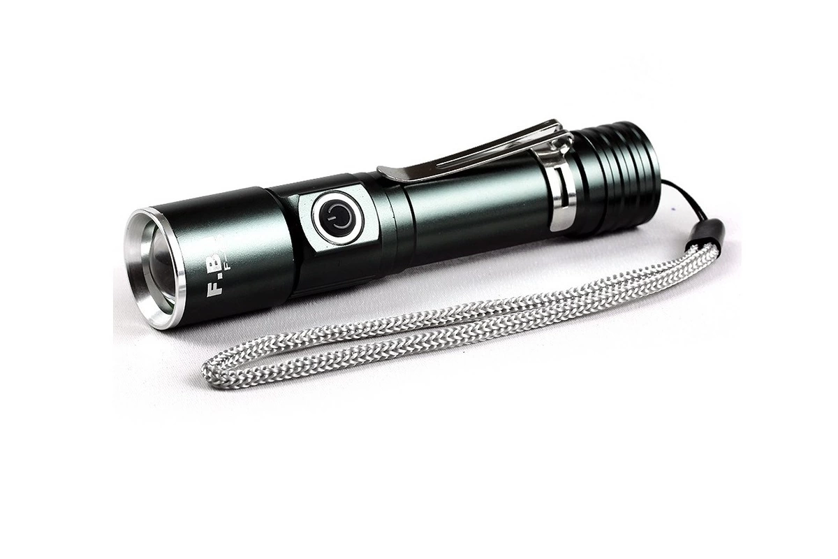 F-90 Aluminum Plated Magnet Rechargeable Flashlight