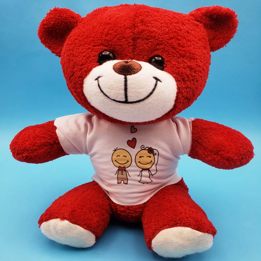 Bride Damat Double Printed T-shirt Red Bear