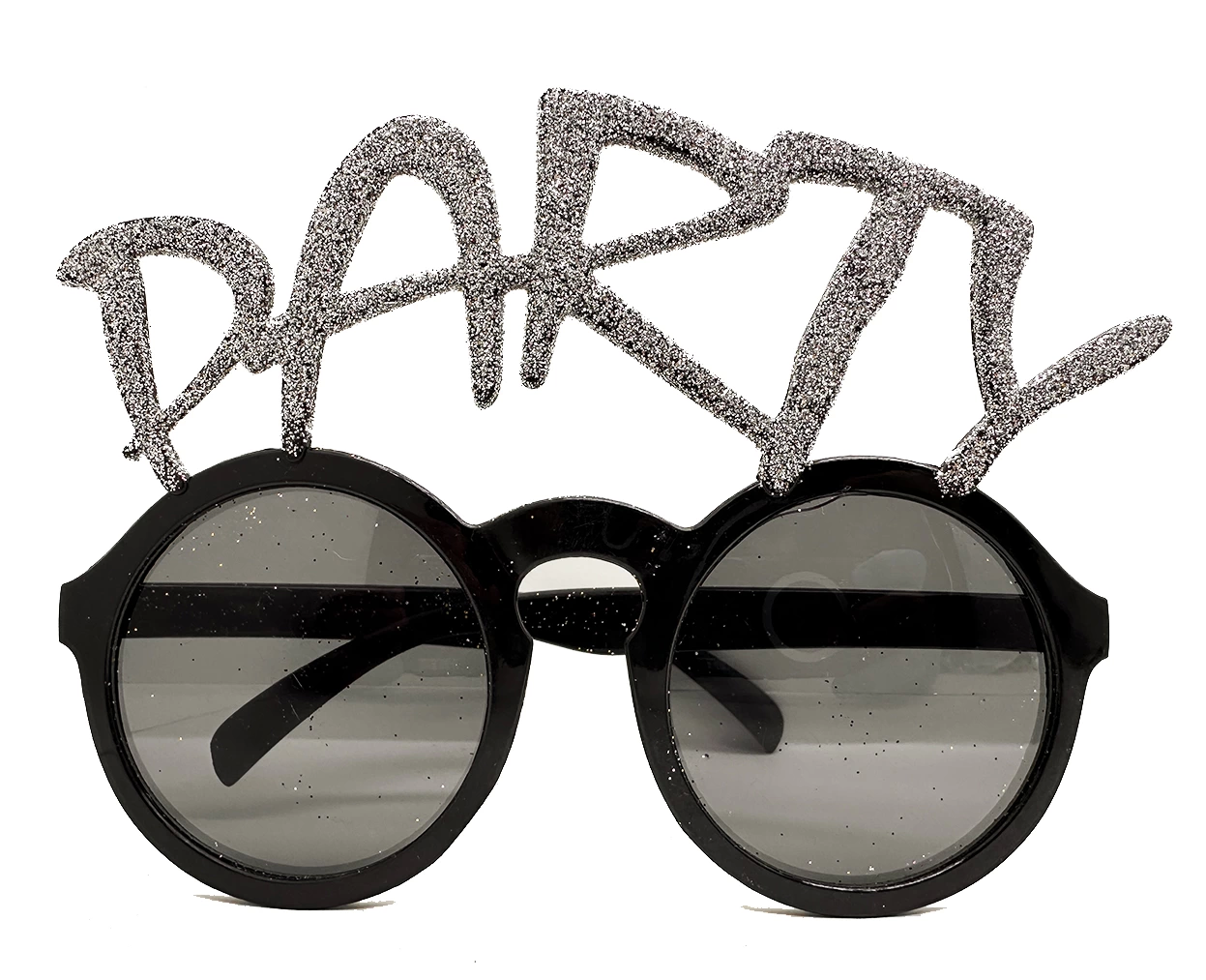 Silver Simli Party Written Party Goggle Show 15x7 Cm