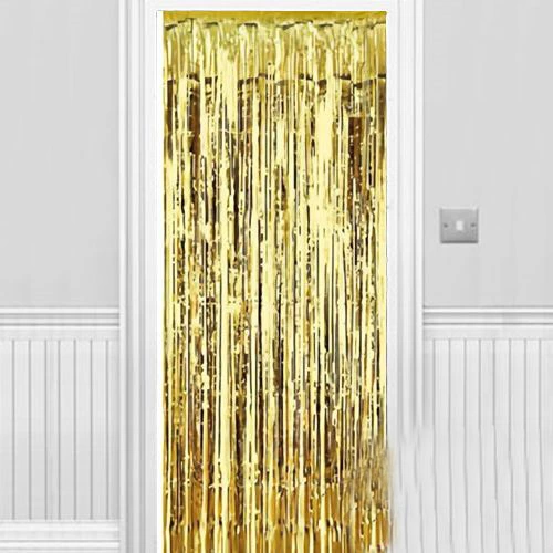 Işıltılı Du Ve Kapı Perdesi Gold 90x200 Cm